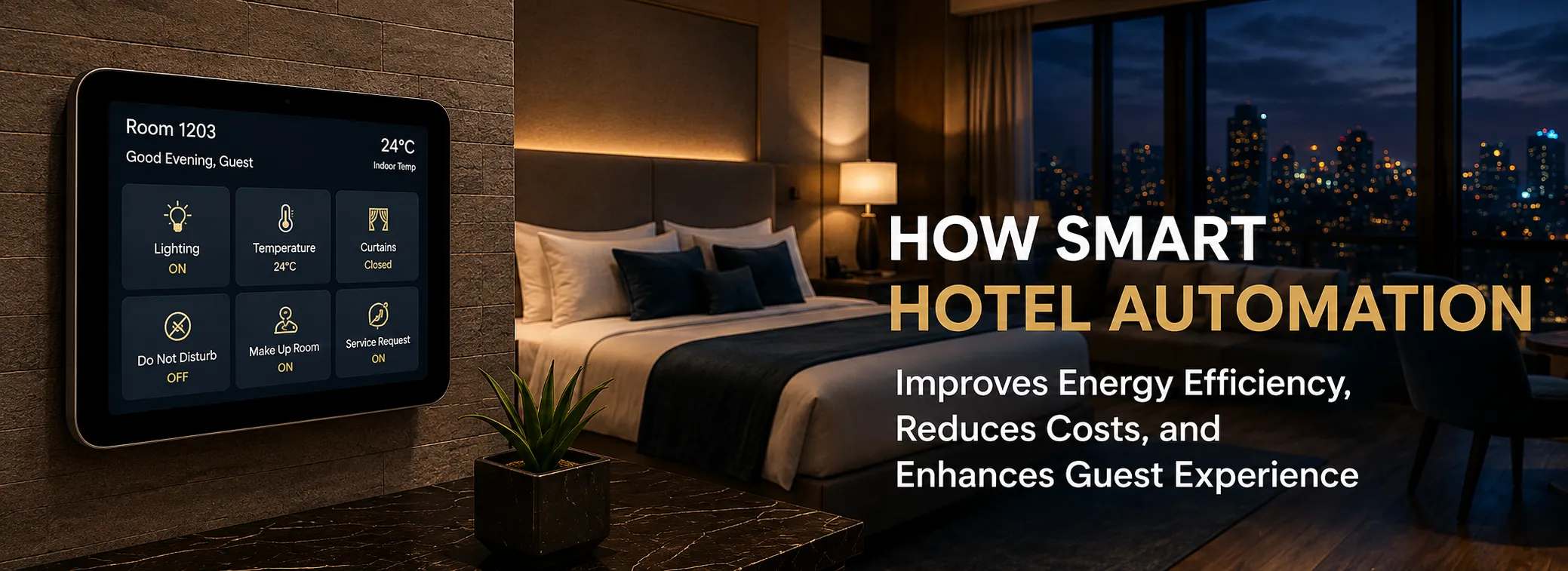 how smart hotel automation improves energy efficiency, reduces costs, and enhances guest experience