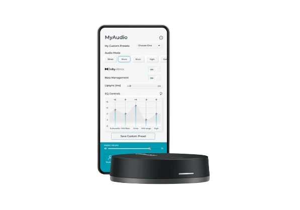 Modern living room theatre setup